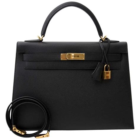 hermes kelly epsom black|hermes kelly bag vintage price.